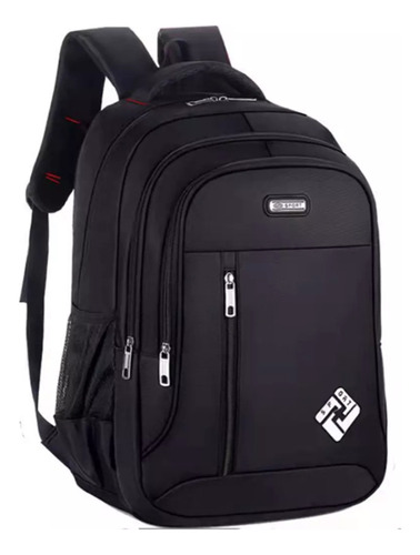 Mochila Notebook Viagem Escolar Multifuncional Preta Branca