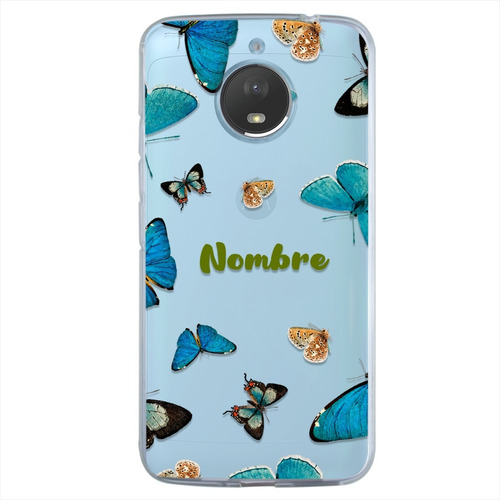 Funda Para Motorola Mariposas Personalizada Con Tu Nombre