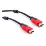 Cable HDMI HDTV 1.5m Rojo Negro Mallado Conexión Audio Video | MercadoLibre