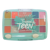 Paleta De Sombras E Blush Tropical Teen Jasmyne Cor C 