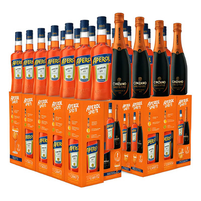 Aperitivo Aperol 700ml + Cinzano Pro-spritz 750ml Pack De 24 | Envío gratis