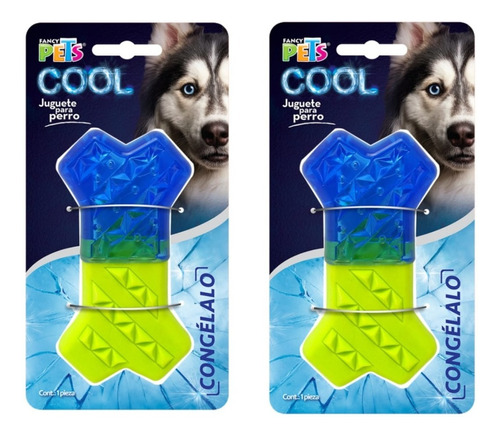 Juguete P/perro Hueso Cool Refrescante Congelable Fancy 2pz