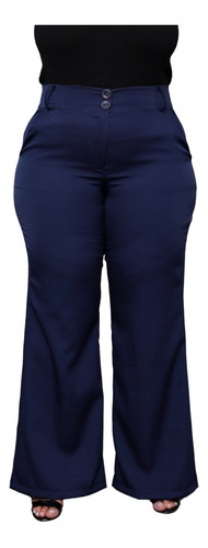 Calça Social Plus Size Feminina Flare Uniforme Básica