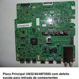 Placa Principal Un32/40/46f5500 C Defeito Sucata P Tecnicos