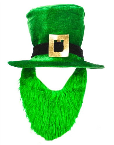 Sombrero Para Disfraz Con Barba Duende Día De San Patricio