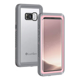 Lanhiem Funda P/ Samsung Galaxy S8 Ip68 Rosa Impermeable