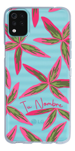 Funda Para LG Hojas Flores Para Mujer Con Tu Nombre