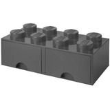 Bloques Apilables Para Armar 8 Knobs Con Cajones Lego X1 Color Gris Oscuro