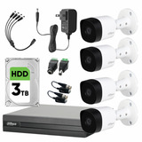 Dahua Kit Video Vigilancia 4 Cámaras 5 Mp Metal + Hdd 3 Tb Color Blanco