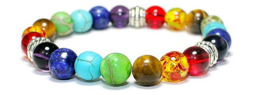 Pulsera 7 Chakras Piedra Natural 8mm Original / Súper Precio