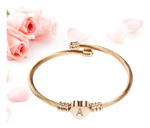 Pulsera Mujer Letra Inicial Personalizada A-z Gift Bracelet