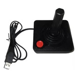 Controle Joystick Atari 2600 Usb Cor Preto Para Pc