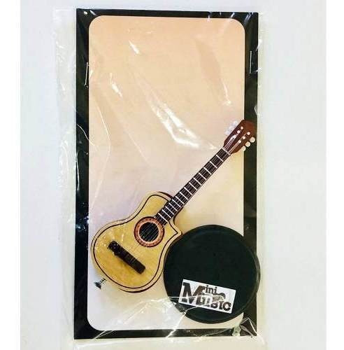 Miniatura De Violão Elétrico Marrom Blister 12 Cm Tudomini