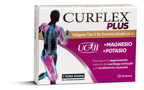 Curflex Plus Colágeno + Magnesio + Potasio 30 Comprimidos