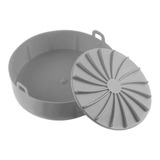 Molde De Silicona Para Air Fryer - Gris - 16cm