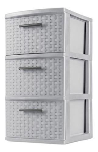 Cajonera Gabinete Organizador Archivero Gris 3 Cajones