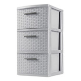 Cajonera Gabinete Organizador Archivero Gris 3 Cajones