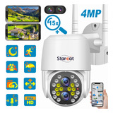 Cámara De Seguridad  Starcat Tc73-duallens Ptcamera Con Resolución De 4mp Visión Nocturna Incluida Blanca