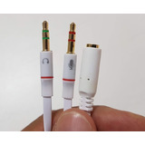 Adaptador P3 Fêmea Para 2 P2 Fone E Microfone Resistente