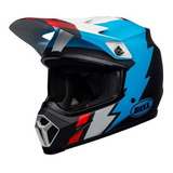 Capacete Cross Bell Mx-9 Mx9 Mips Strike Matt Blk Blue Wht # Cor Preto/azul/branco Tamanho Do Capacete 59-60