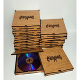 Porta Cd Dvd Caja Estuche De Madera Personalizado 