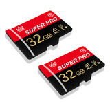 Super Pro-2 32 Gb Memory Card Set With Adap Red Black