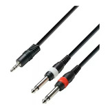 Cable Mini Plug Stereo A 2 Plug Mono 3m Adam Hall K3ywpp0300