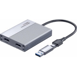 Hub Usb-c/usb Para Hdmi Com Displaylink Para Macbook M1 E M2