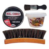 Kit Grasa Crema 2 En 1 Oso 90g + Jabón, Cepillo Y Aplicador