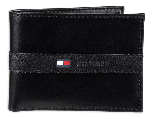 Tommy Hilfiger Cartera De Cuero Para Hombre - Cartera Plegab