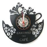 Cantinho Do Café, Relógio De Parede, Disco De Vinil