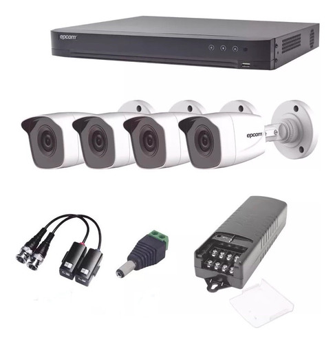 Kit Cctv 4 Camaras 1080p Epcom 2 Mp Full Hd Dvr Ev4004turbo