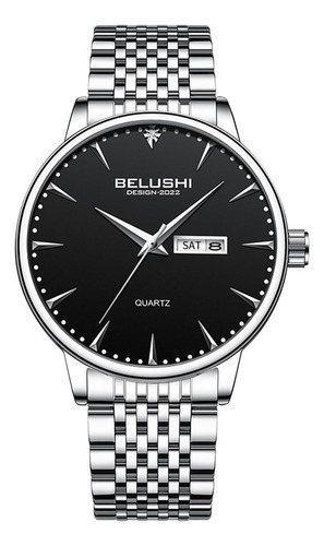 Relógio Belushi Aço Inox 41mm Quartz À Prova D'água 3atm