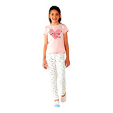 Pijama Infantil Menina Manga Curta 3 Peças