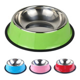 Comedero Perros Acero Inoxidable  Color Chico 15,5cm