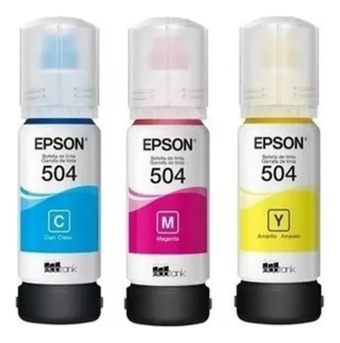 Tinta Epson 504 Pack X3 Colores