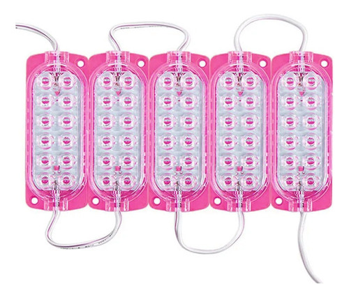 10 Modulo De 12 Led Contra Agua Ámbar Azul Rojo Rosa