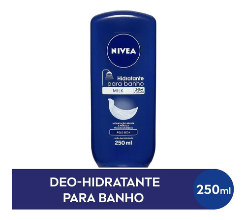  Loção Deo-hidratante Para Banho Nivea Milk Frasco 250ml