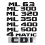 3d Abs Trunk Badge Sticker Ml 300 Para Mercedes- Benz Ml300