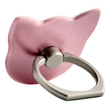 Soporte De Anillo Para Teléfono Gato Anti-caídas Rosa