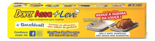 Papel Dover Assar Anti Gordura Manteiga 30cmx3m 2 Rolos
