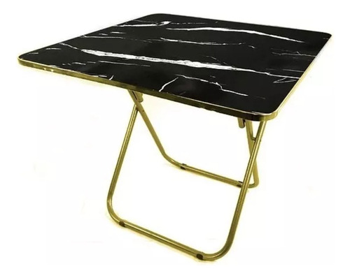 Mesa Plegable Cuadrada 70x70 Negra