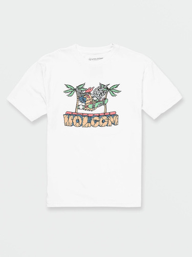 Polera Kahlahoo Ss Tee Infantil Blanco Volcom