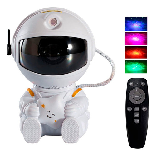 Proyector Astronauta De Galaxia Nebulosa Decorativo Led