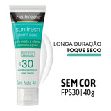 Filtro Solar Sunfresh Fps 30 Sem Cor Pele Oleosa Clareador