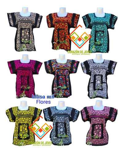 Blusas Bordadas A Mano Artesanales/de Chiapas-mexico