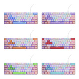 Teclado 60% Custom Glow Up Con Set De Keycaps 6 Colores Z61