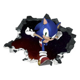 Sticker 3d Sonic Hedgehog Pvc Mural Pared Pegatina Niños