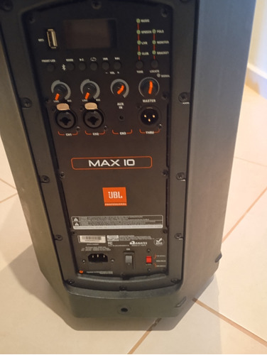 Caixa Ativa Max 10 Jbl 250wrms Bluetooth/usb 110/220 Volts