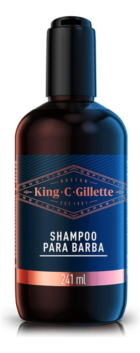King C. Gillette Shampoo Para Barba 241ml Rotina Para Barba